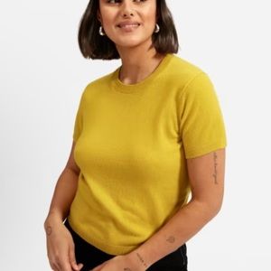 Everlane Cashmere Sweater Tee in Turmeric